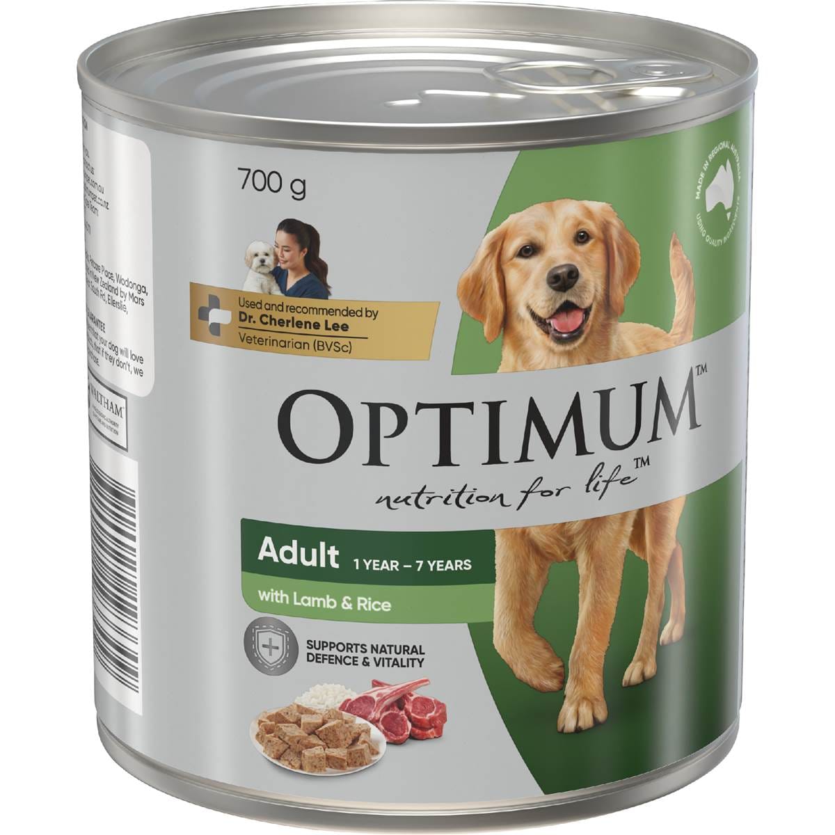 Optimum Adult With Lamb & Rice Wet Dog Food 700g