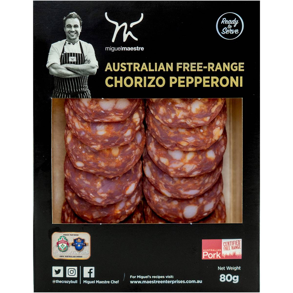 Miguel Maestre Free Range Chorizo Pepperoni