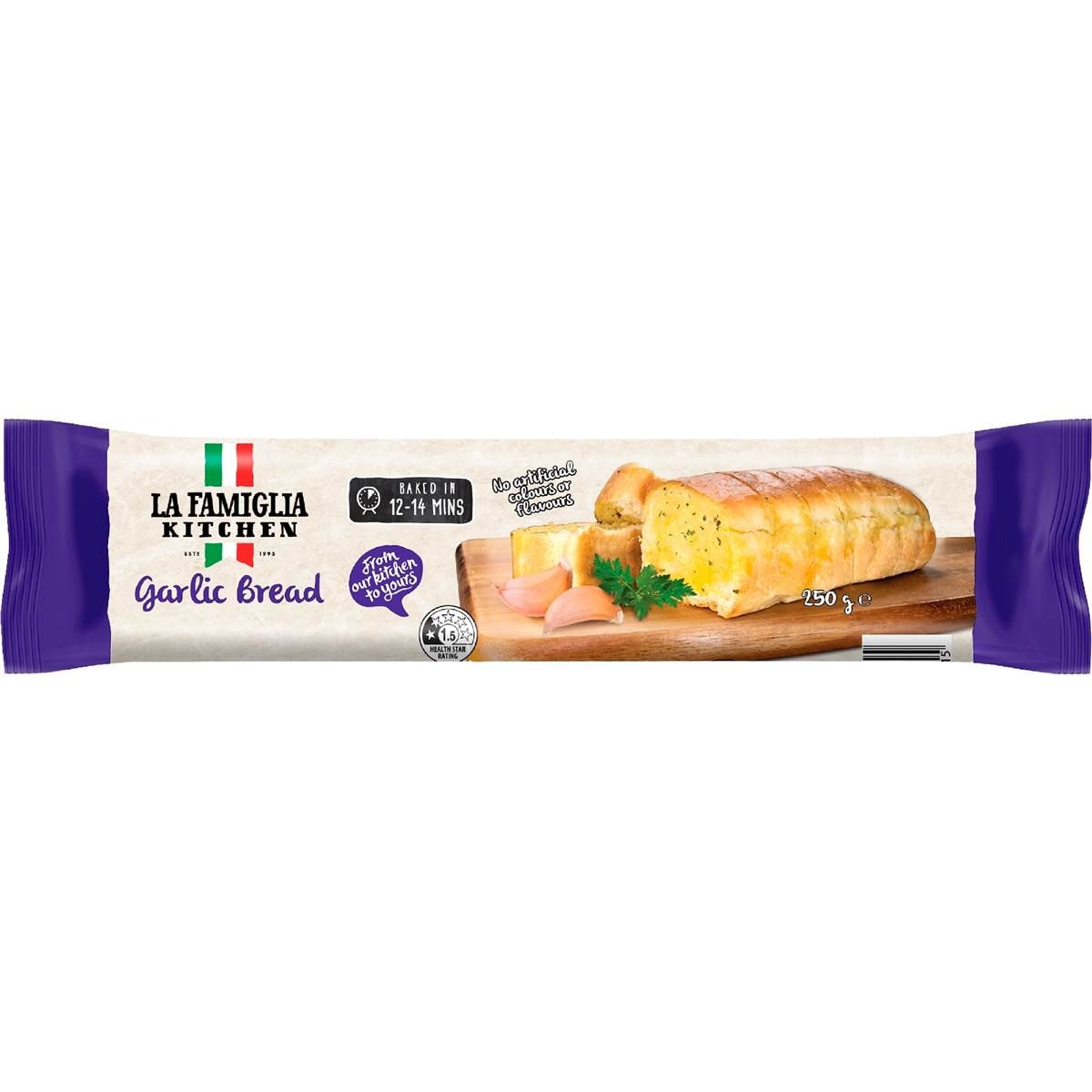 Calories in La Famiglia Garlic Bread Calorie Counter Australia