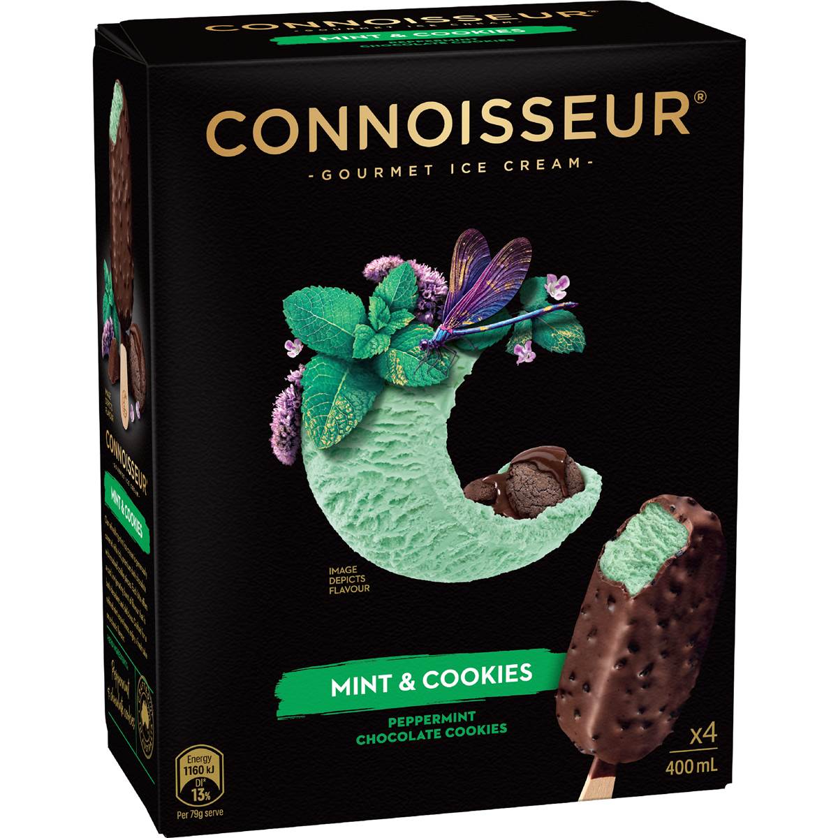 Connoisseur Mint & Cookies Ice Cream 4 pack