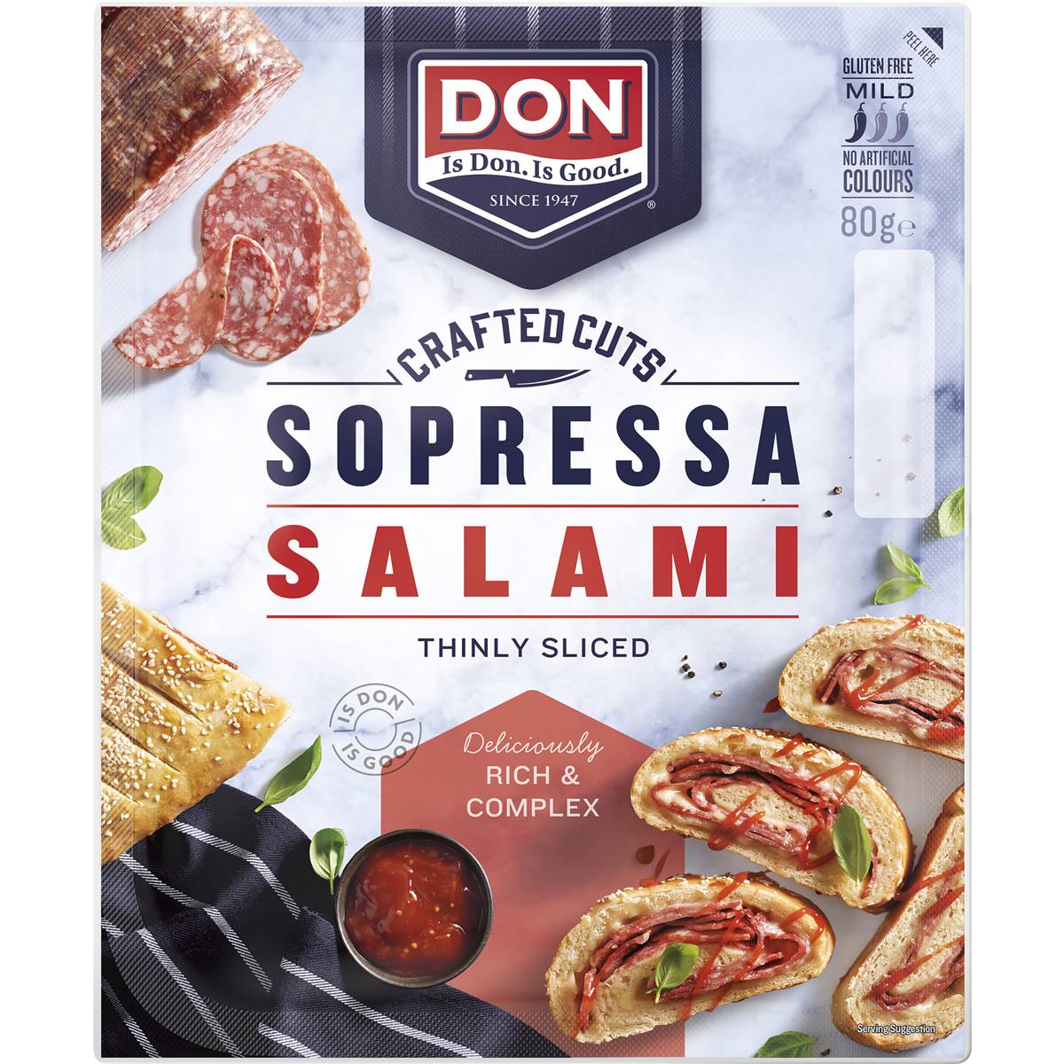 Calories in Don Sopressa Salami Thinly Sliced Thinly Sliced