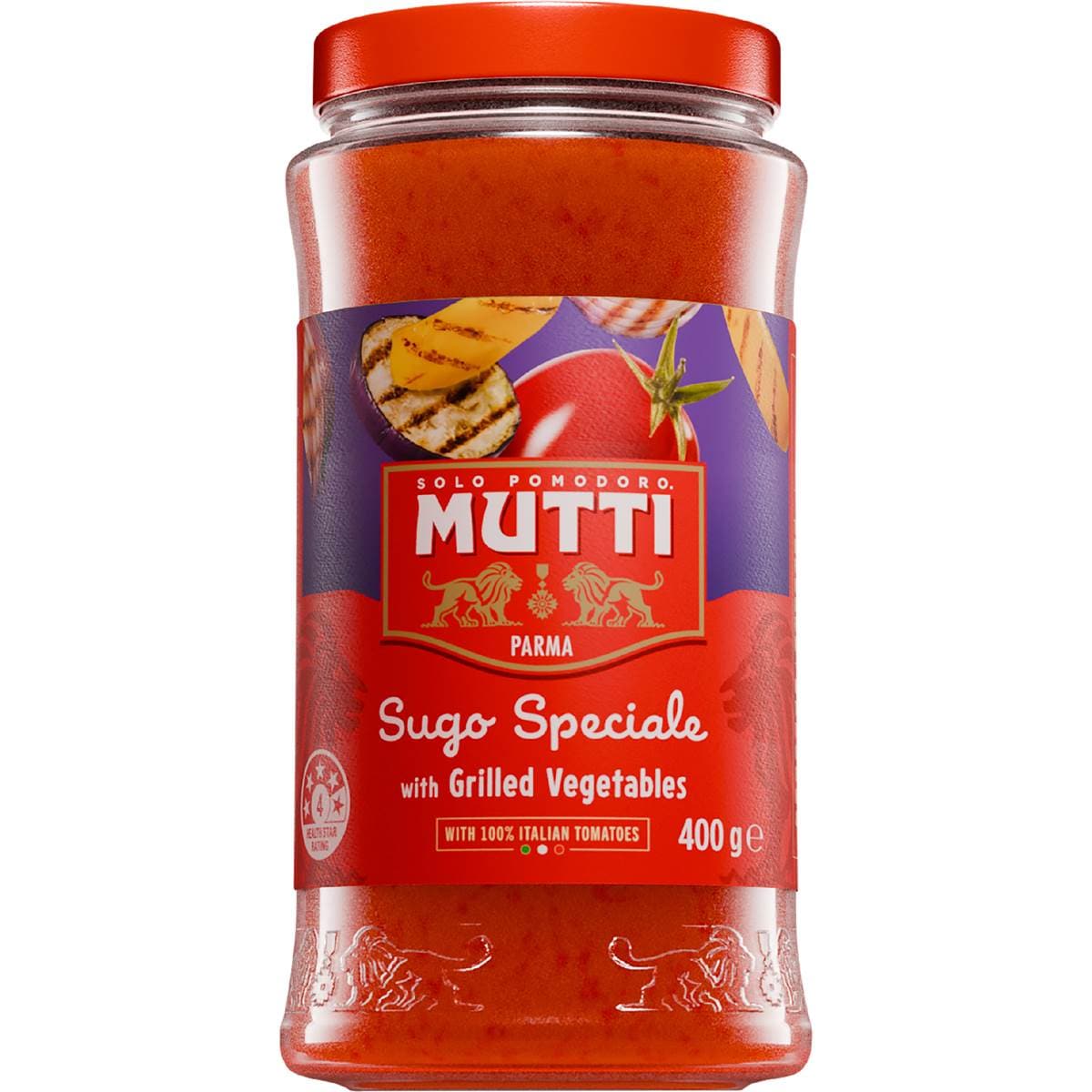Calories in Mutti Gourmet Pasta Sauce Rossoro Tomatoes Grilled