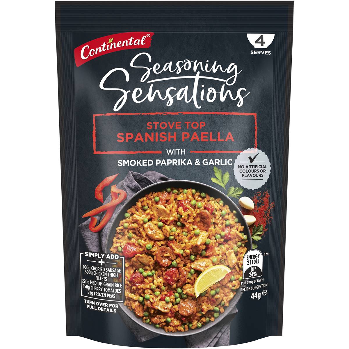 Calories in Continental Seasoning Sensations Spanish Paella With