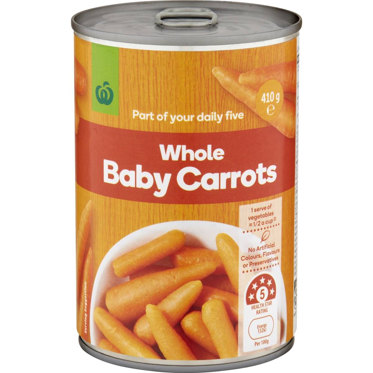 Calories in Woolworths Whole Baby Carrots Baby calcount