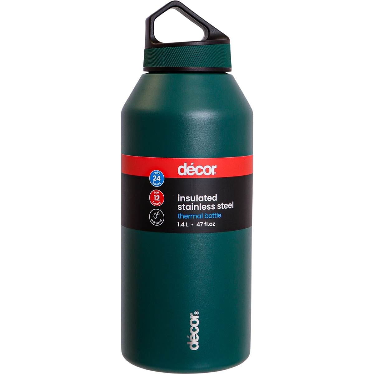 Decor Thermal Stainless Steel Water Drink Bottle Assorted 1.4L each