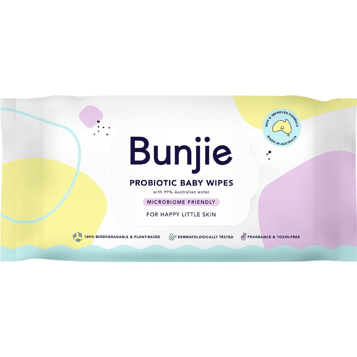 Bunjie Probiotic Baby Wipes Fragrance & Toxin-Free 80 pack