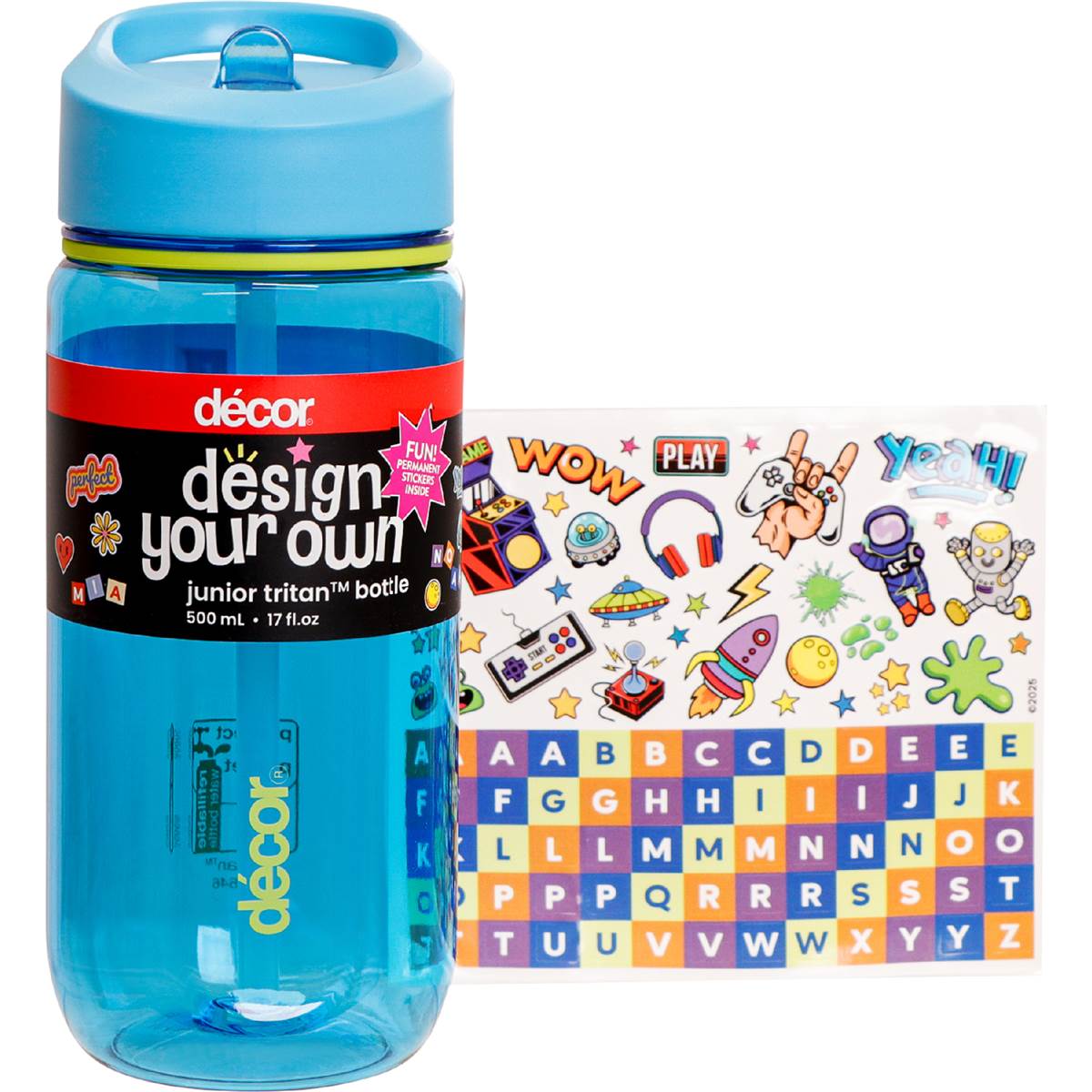 Decor Design Your Own Junior Tritan Bottle Assorted 500mL each