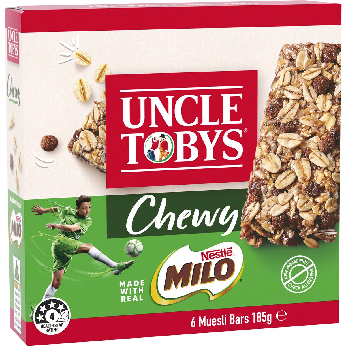 Calories in Uncle Tobys Nestle Milo Chewy Muesli Bars