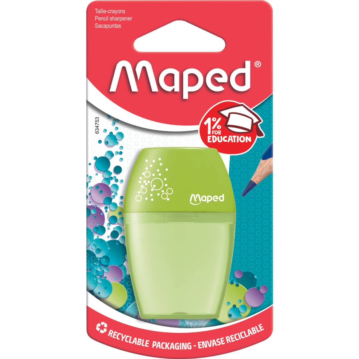 Maped 1 Hole Sharpener Assorted