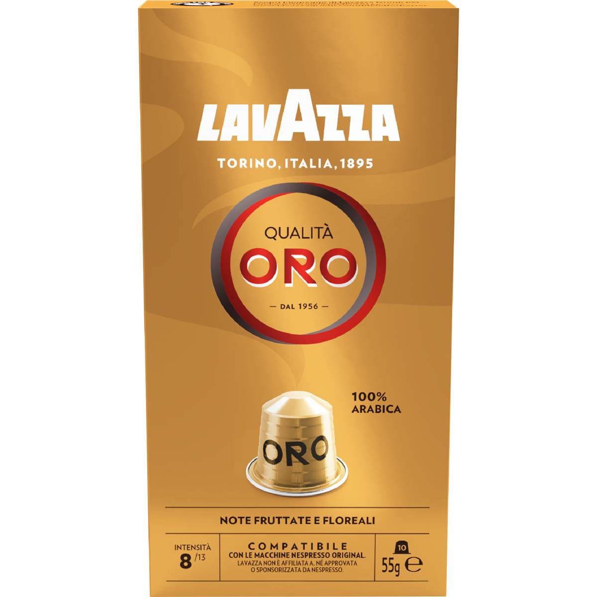 Lavazza Qualità Oro Coffee Pods Nespresso Compatible 10 pack