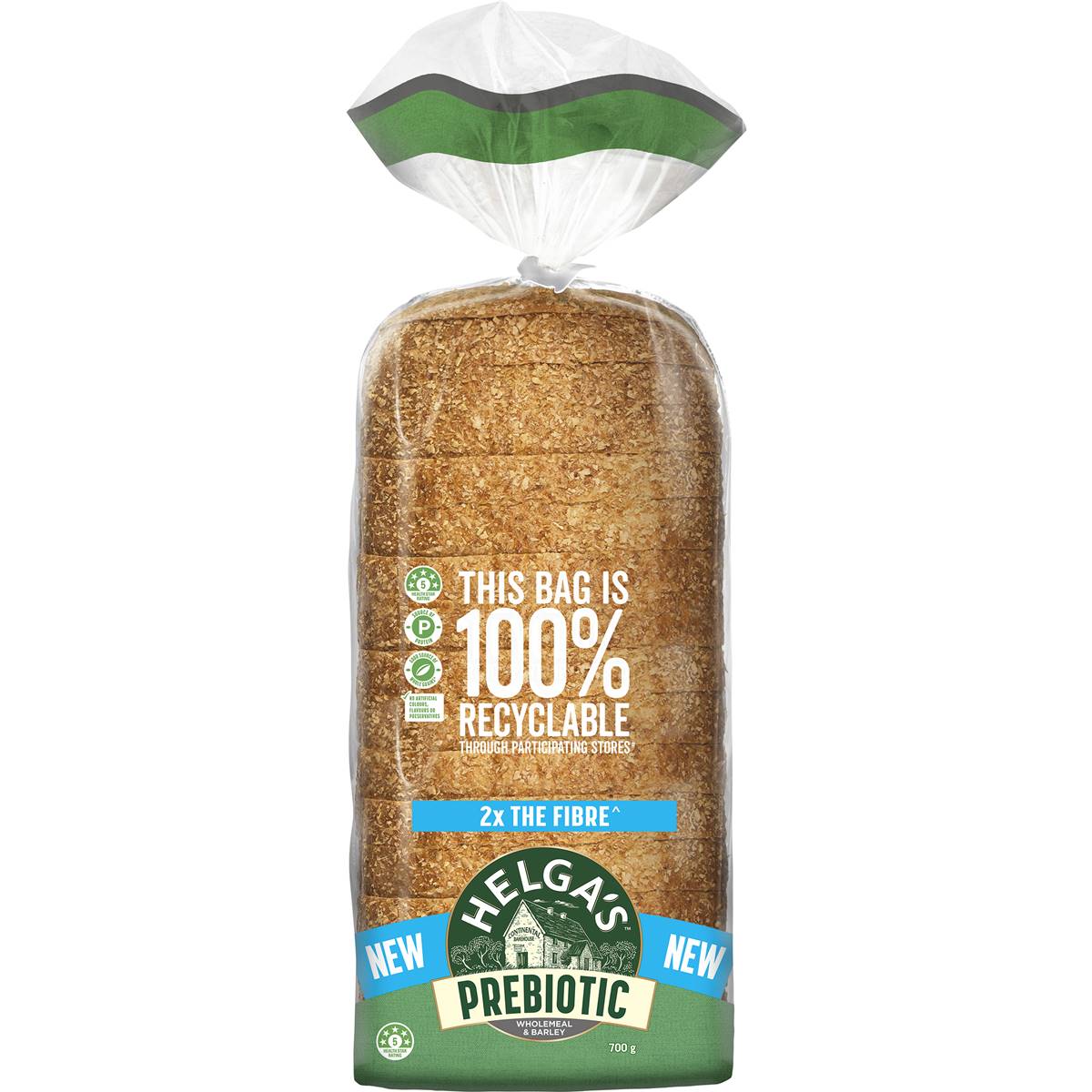 Calories in Helga's Prebiotic Wholemeal Barley Loaf calcount