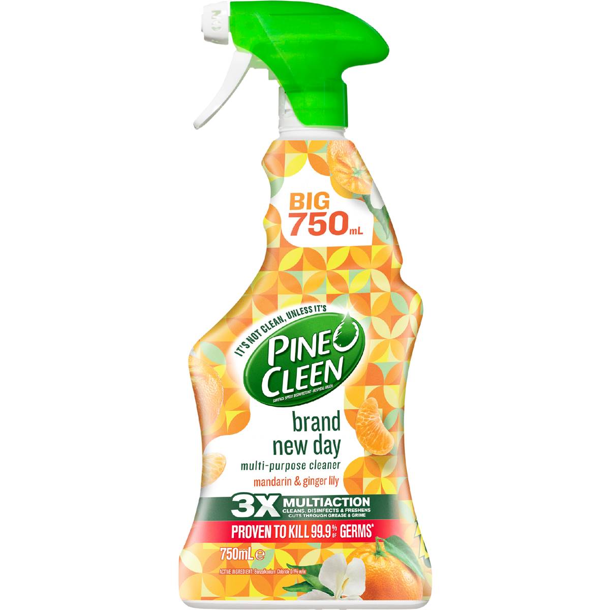 Pine O Cleen Mandarin & Ginger Lily Disinfectant Cleaning Spray 750mL