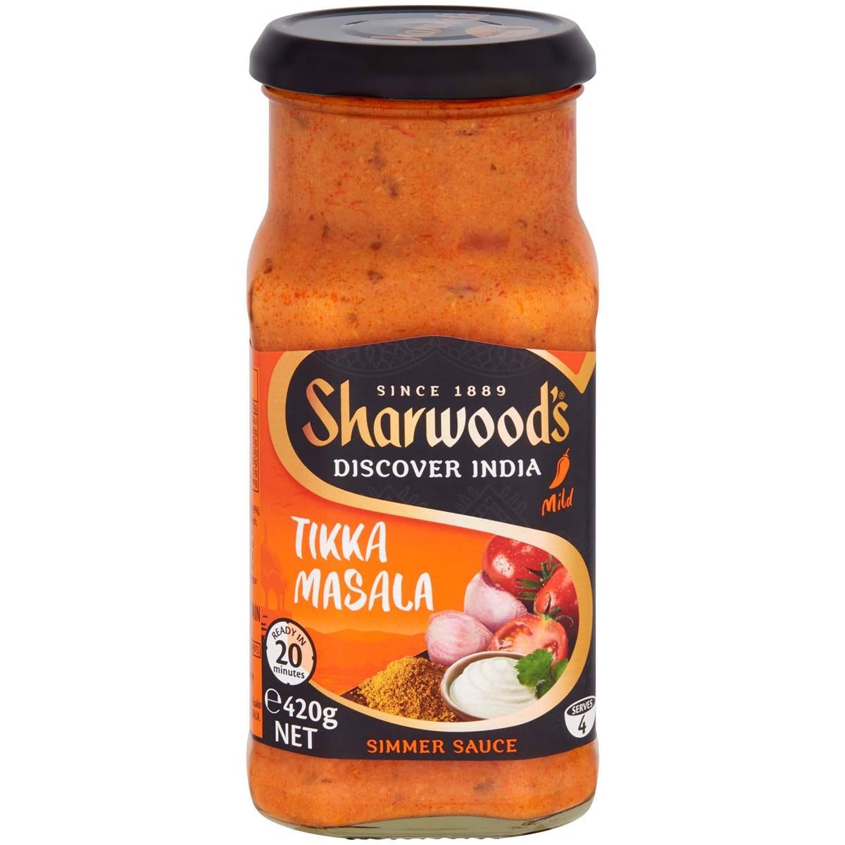 Calories in Sharwood's Simmer Sauce Tikka Masala calcount