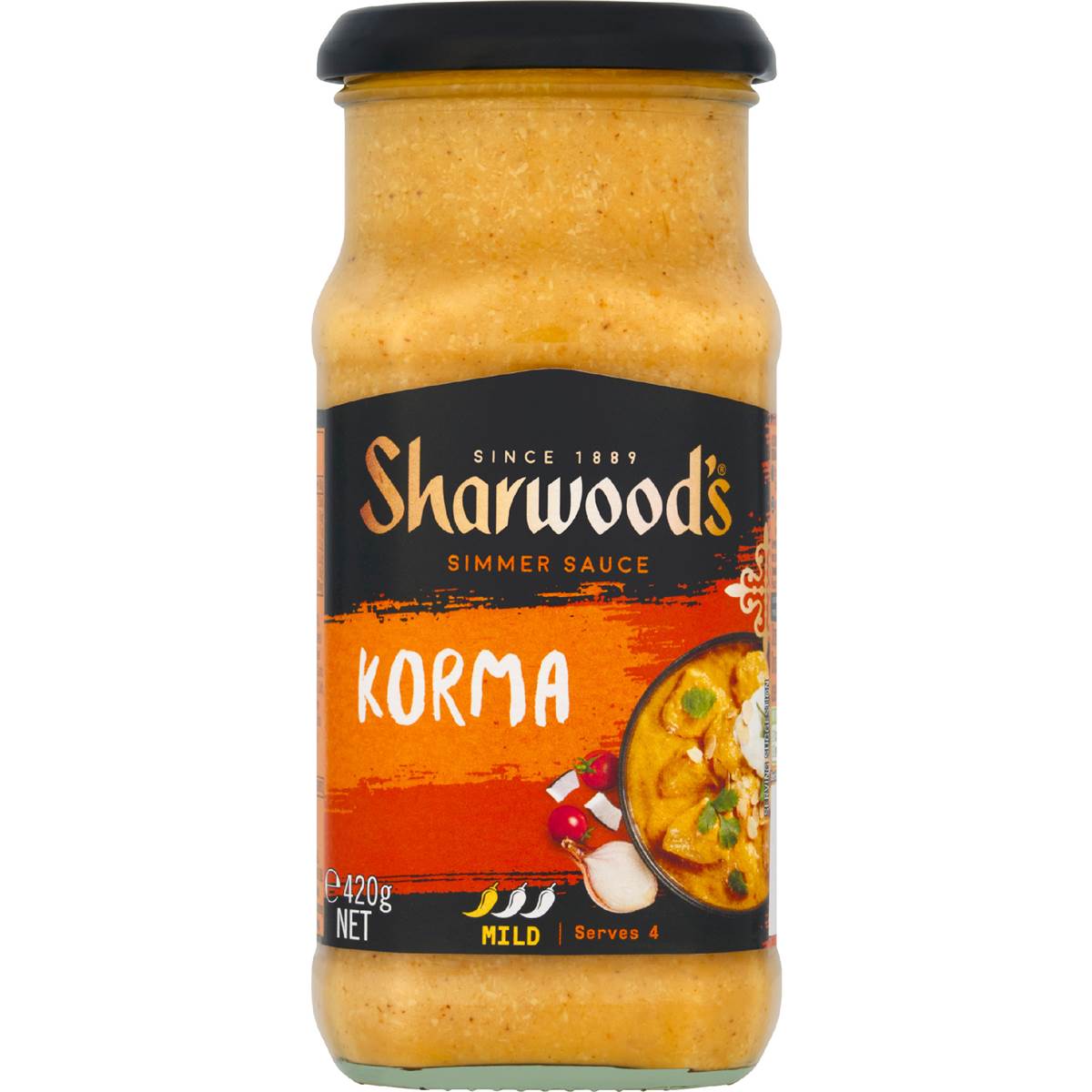 Calories in Sharwood's Simmer Sauce Korma Calorie Counter Australia