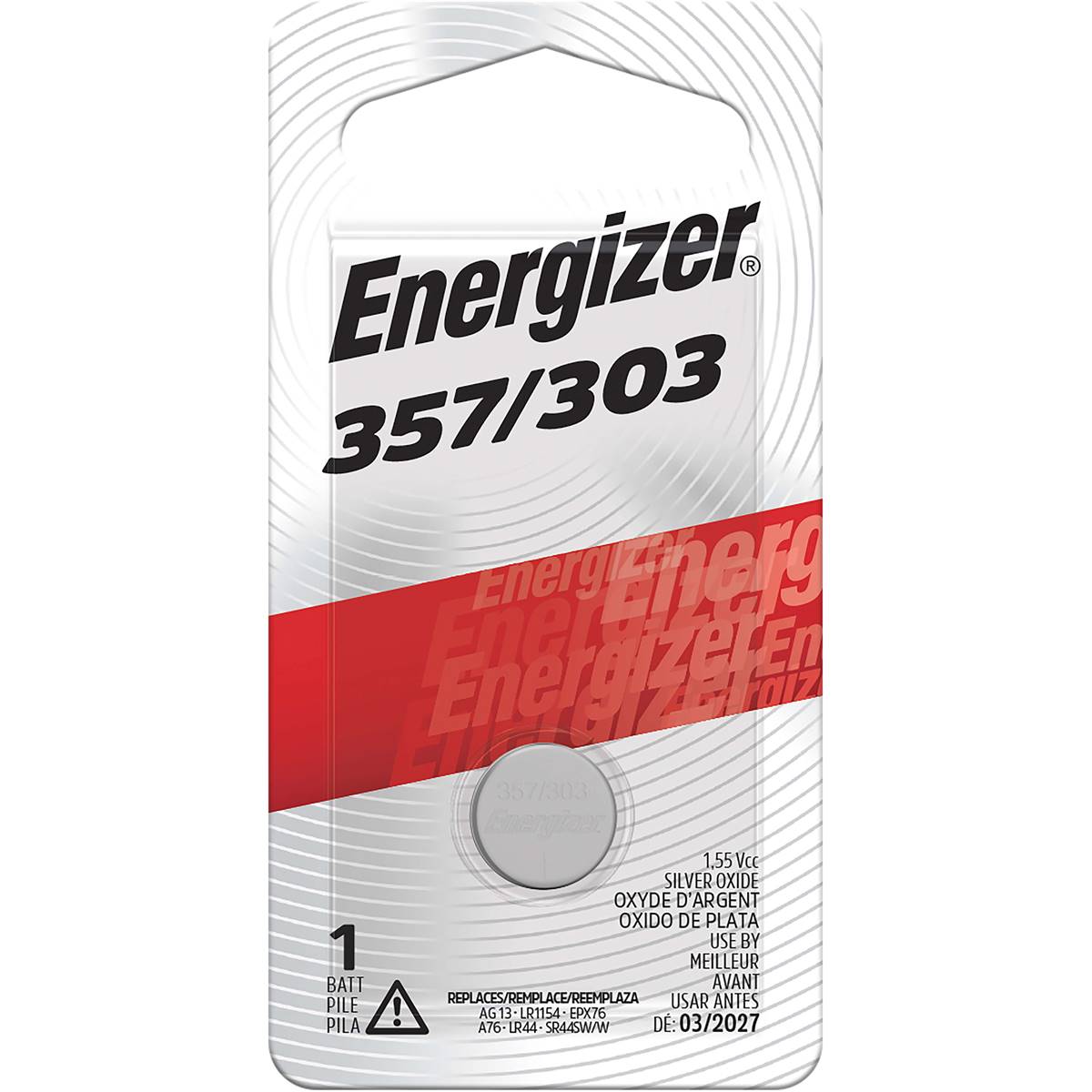 Energizer 357 303 Silver Oxide Watch Button Battery