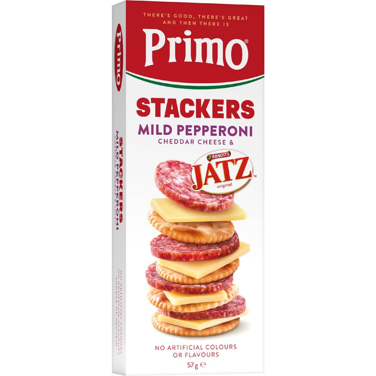 Calories in Primo Stackers Pepproni Cheese & Jatz Crackers calcount
