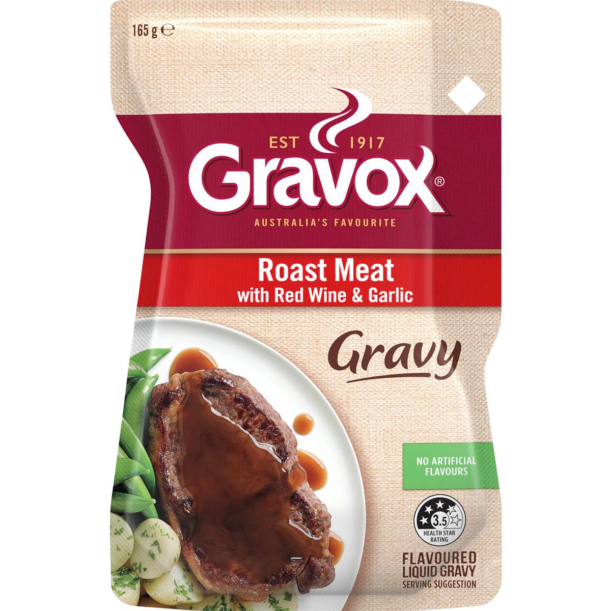 Calories in Gravox Gravy Mix Roast Meat Red Wine Garlic calcount