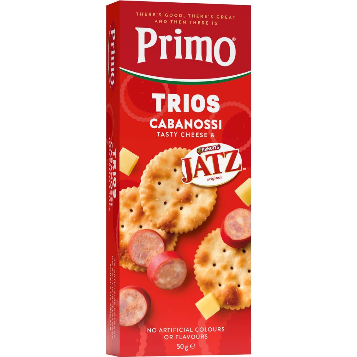 Primo Trios Cabanossi Cheese & Jatz Crackers 50g