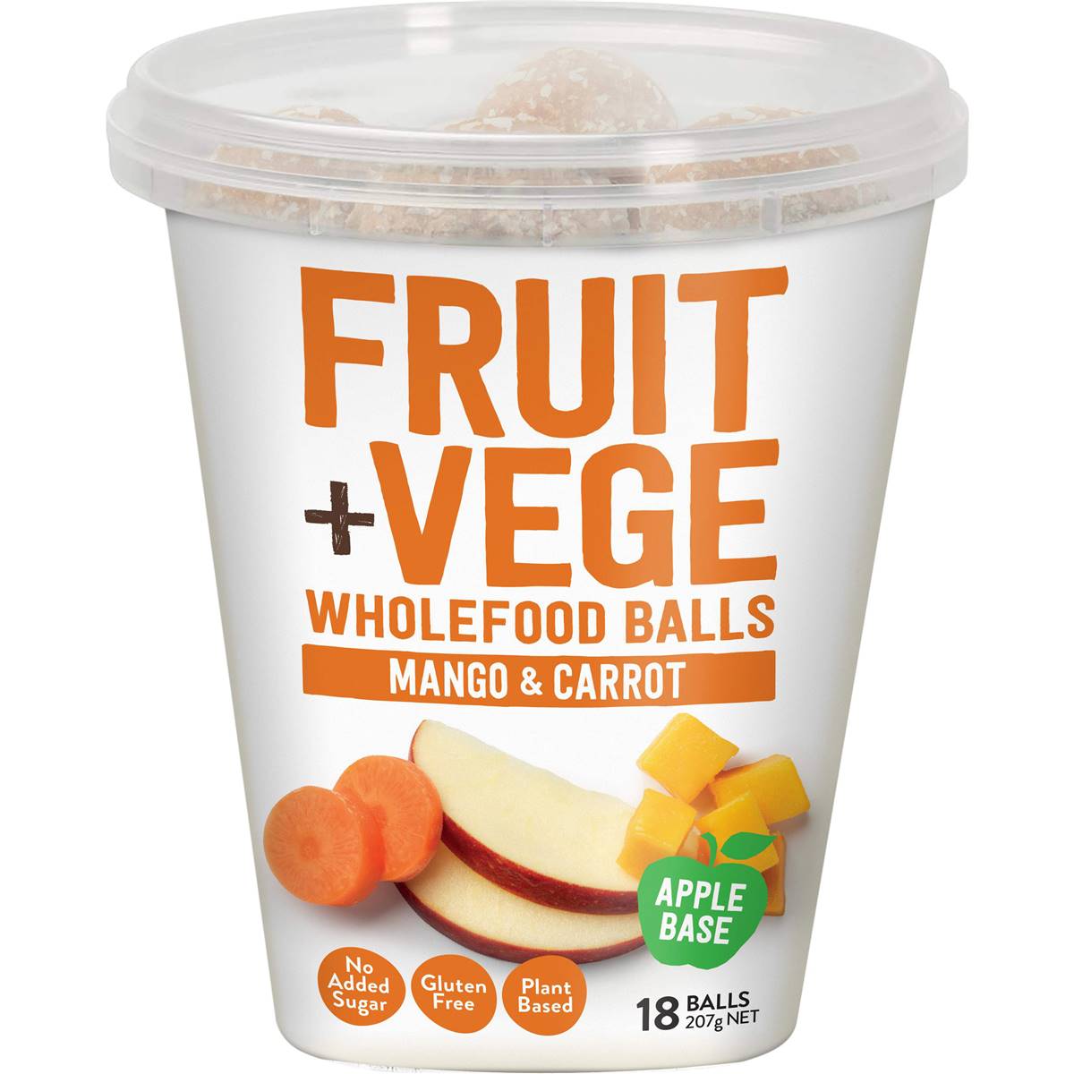 Tasti Fruit + Vege Wholefood Balls Mango & Carrot