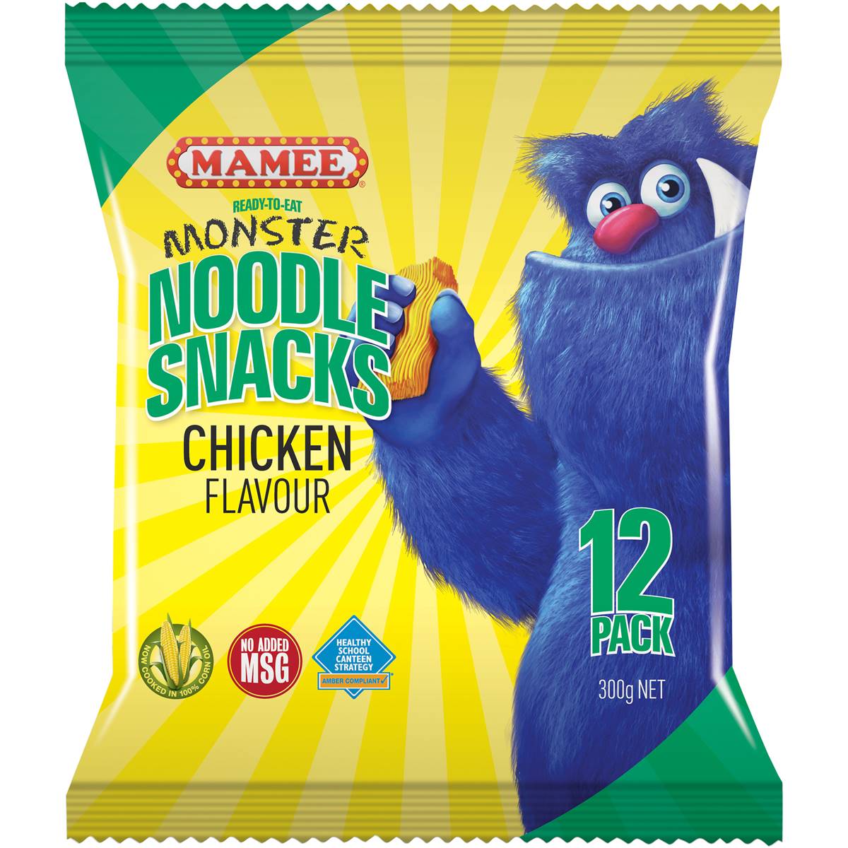 Mamee Monster Multipack Chicken Noodle Snack 12pk 300g | Woolworths