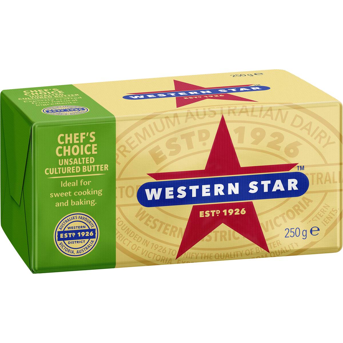 Calories in Western Star Chef's Choice Unsalted Butter