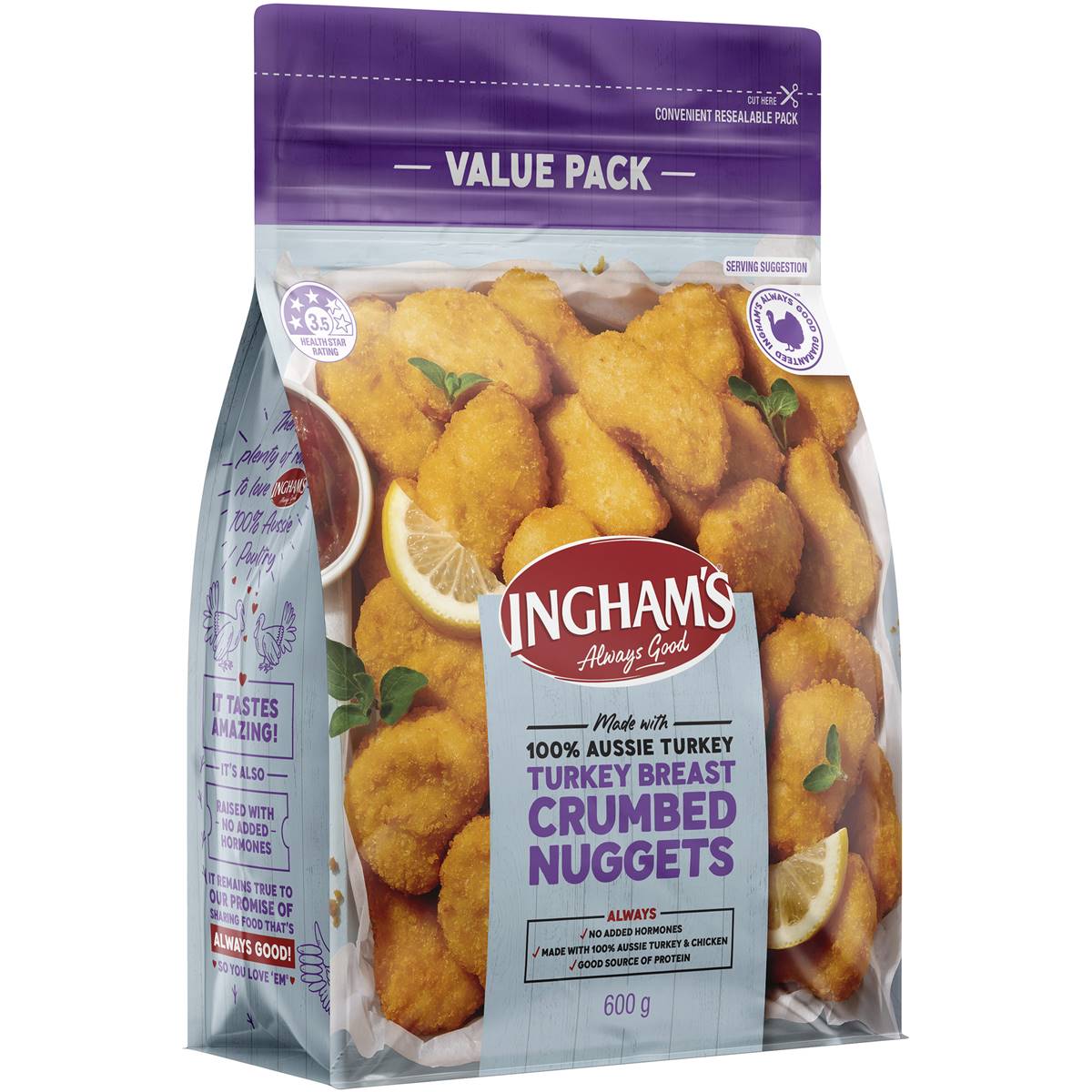 Calories in Ingham's Frozen Chicken Nuggets Microwave calcount