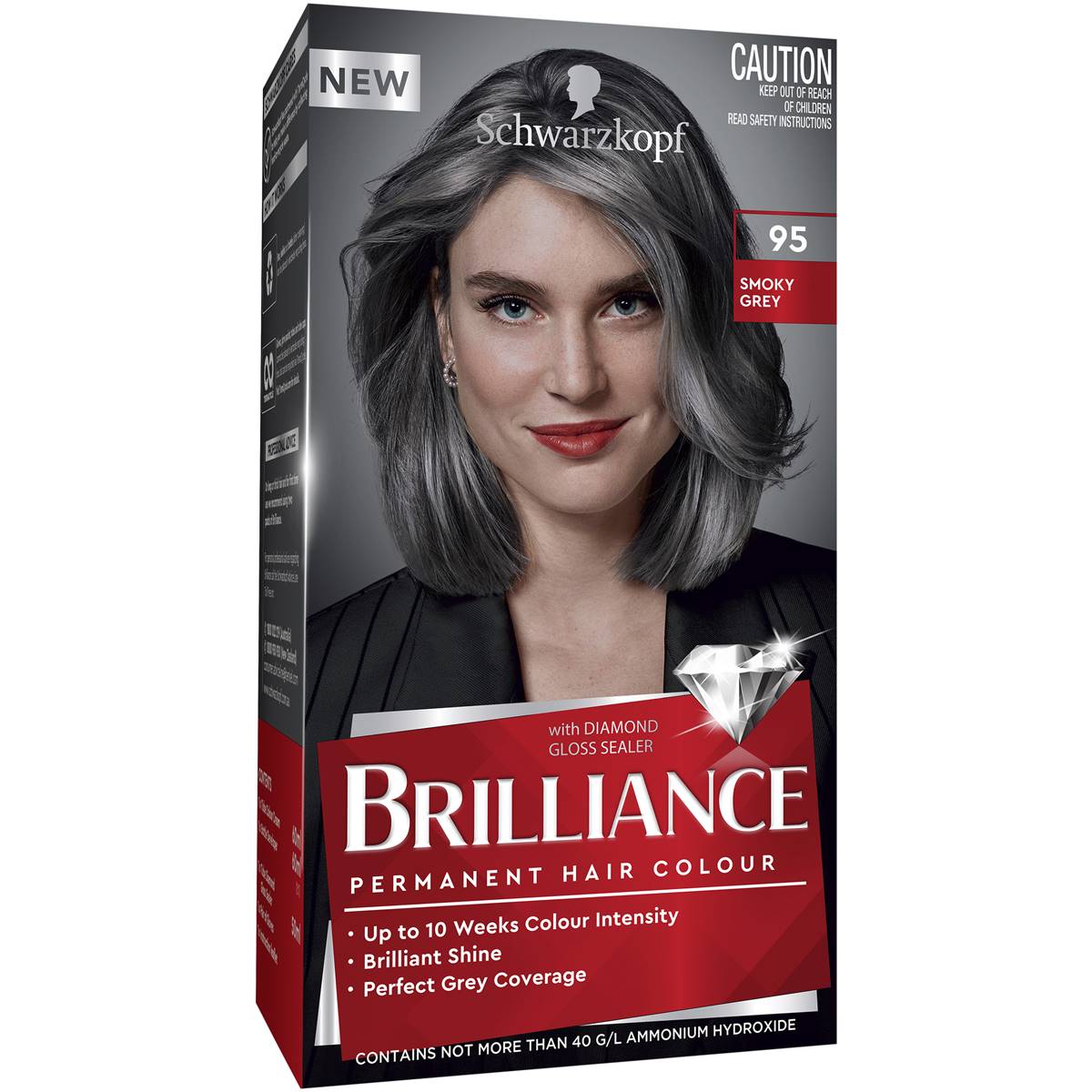 Schwarzkopf Brilliance Permanent Hair Colour Smoky Grey each