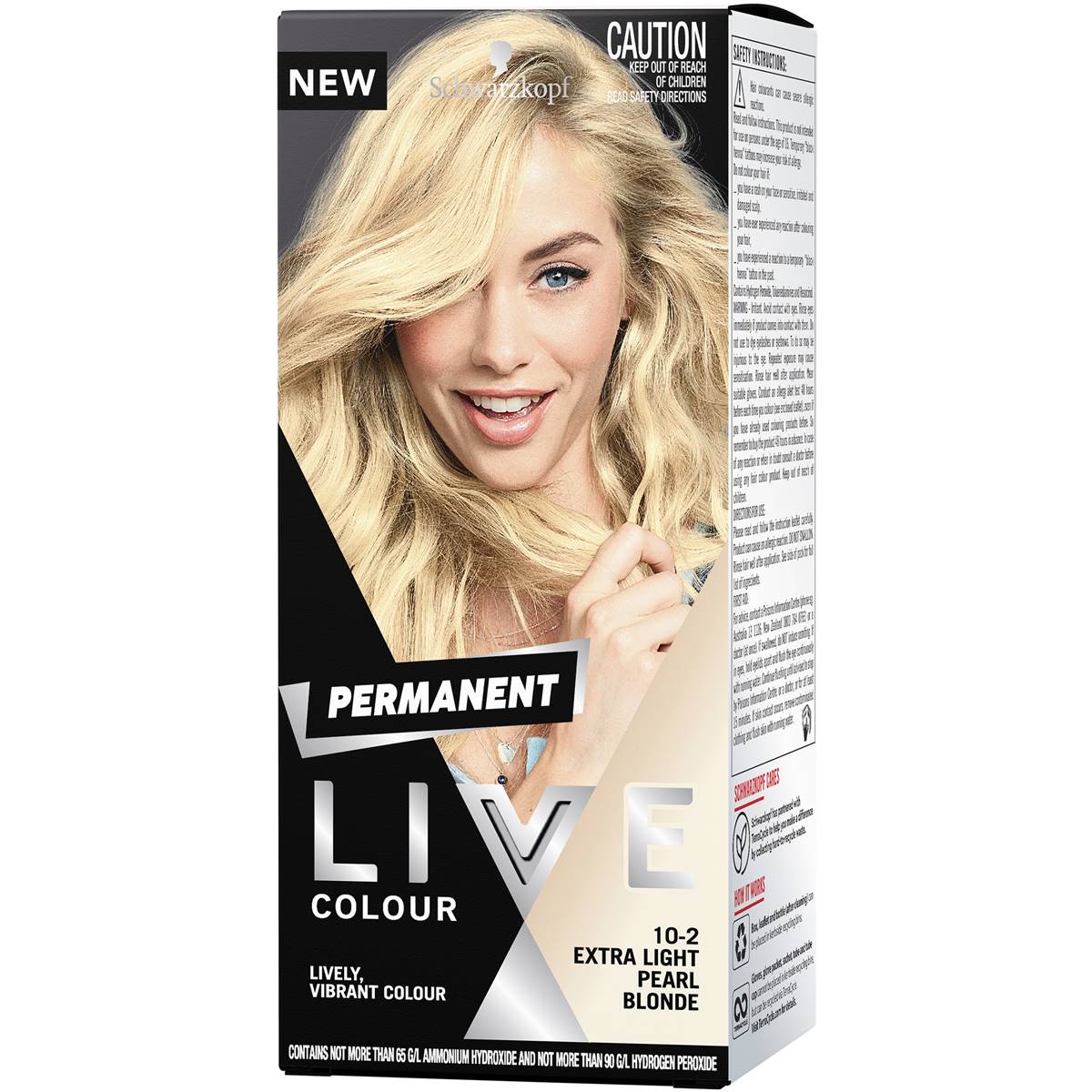 Schwarzkopf Live Colour Permanent Hair Dye Extra Light Pearl Blonde each