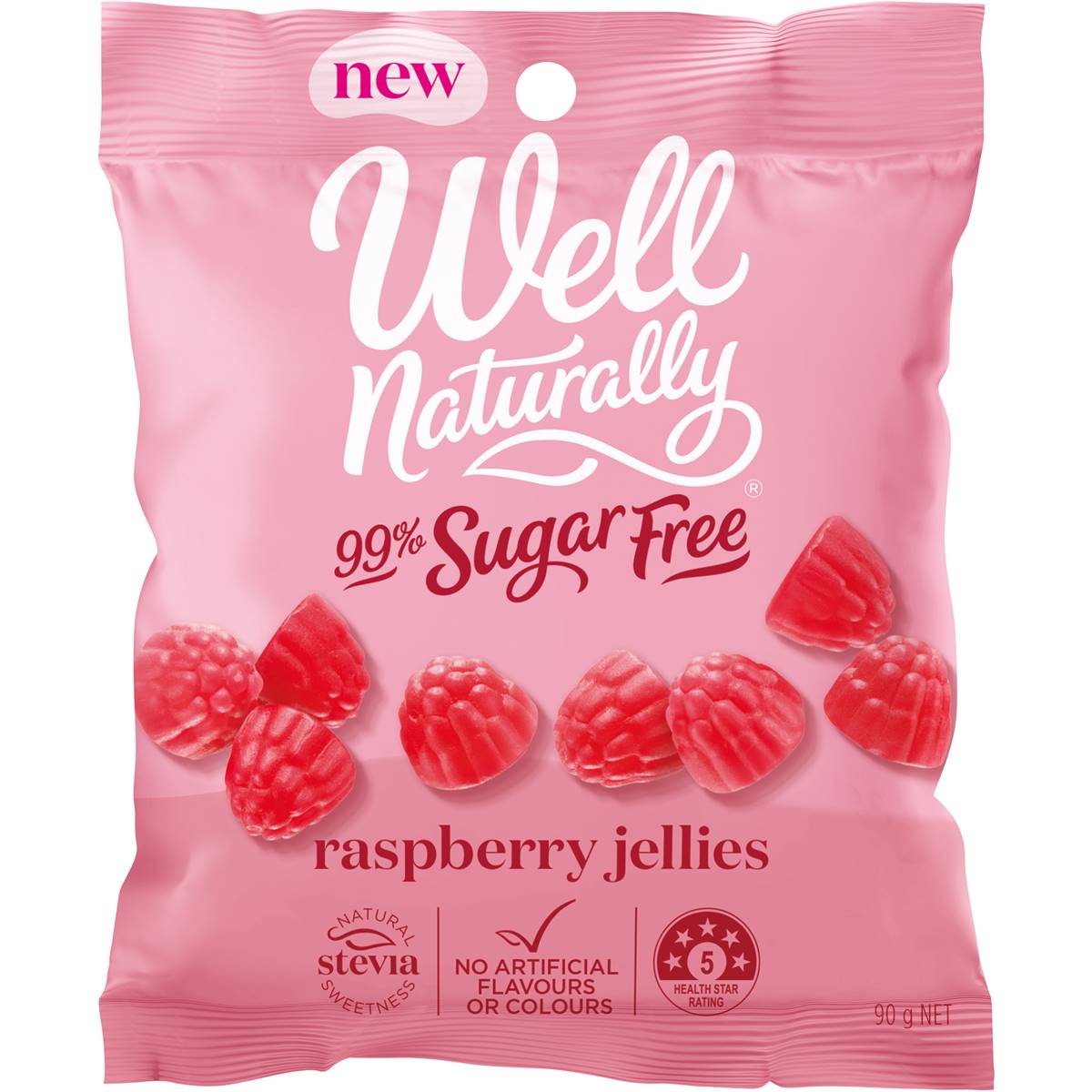 Well Naturally 99% Sugar Free Raspberry Jellies