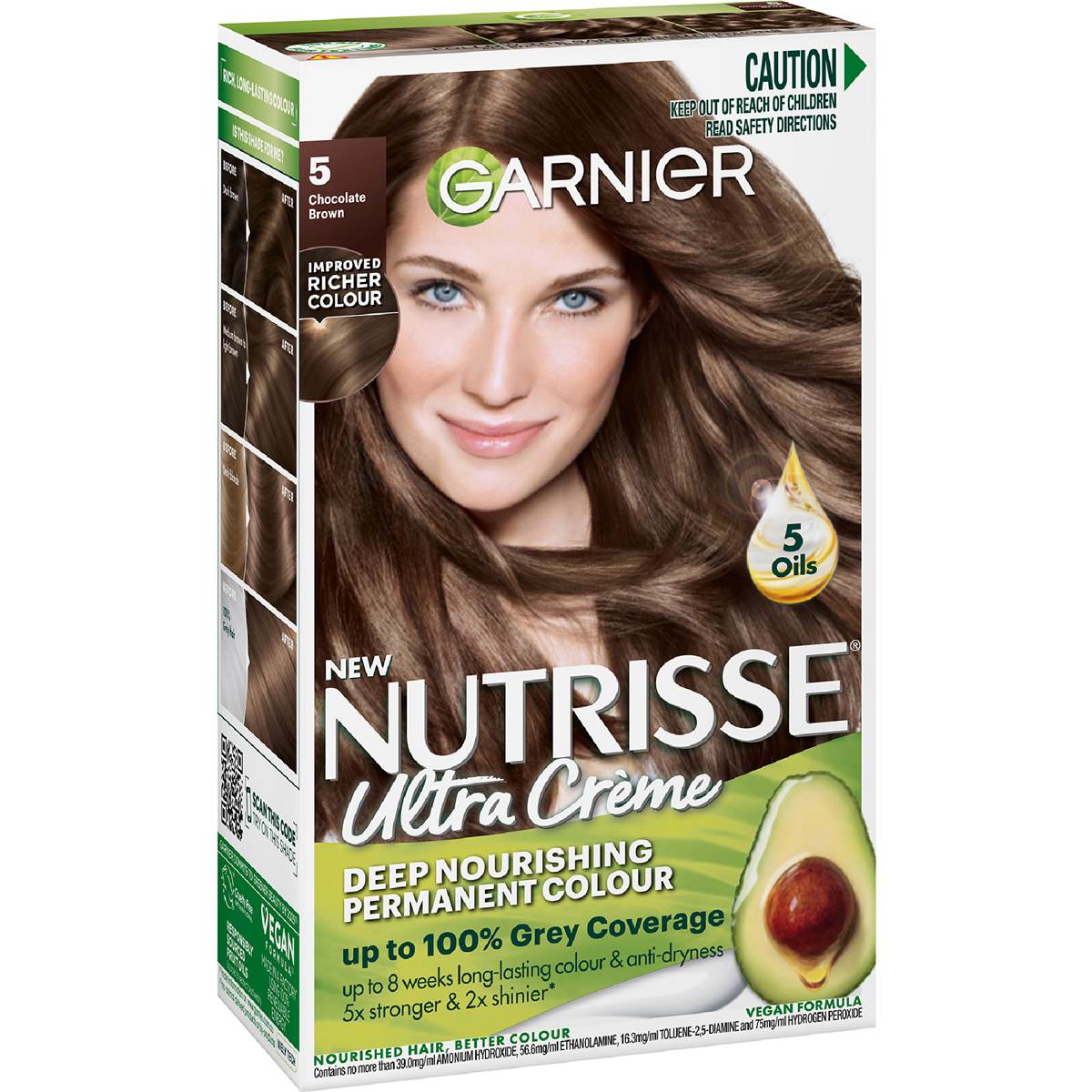 Garnier Nutrisse Hair Colour 5 Chocolate Brown each