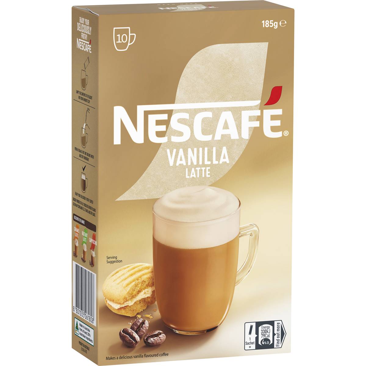 Calories in Nescafe Coffee Sachets Vanilla Latte Latte Vanilla