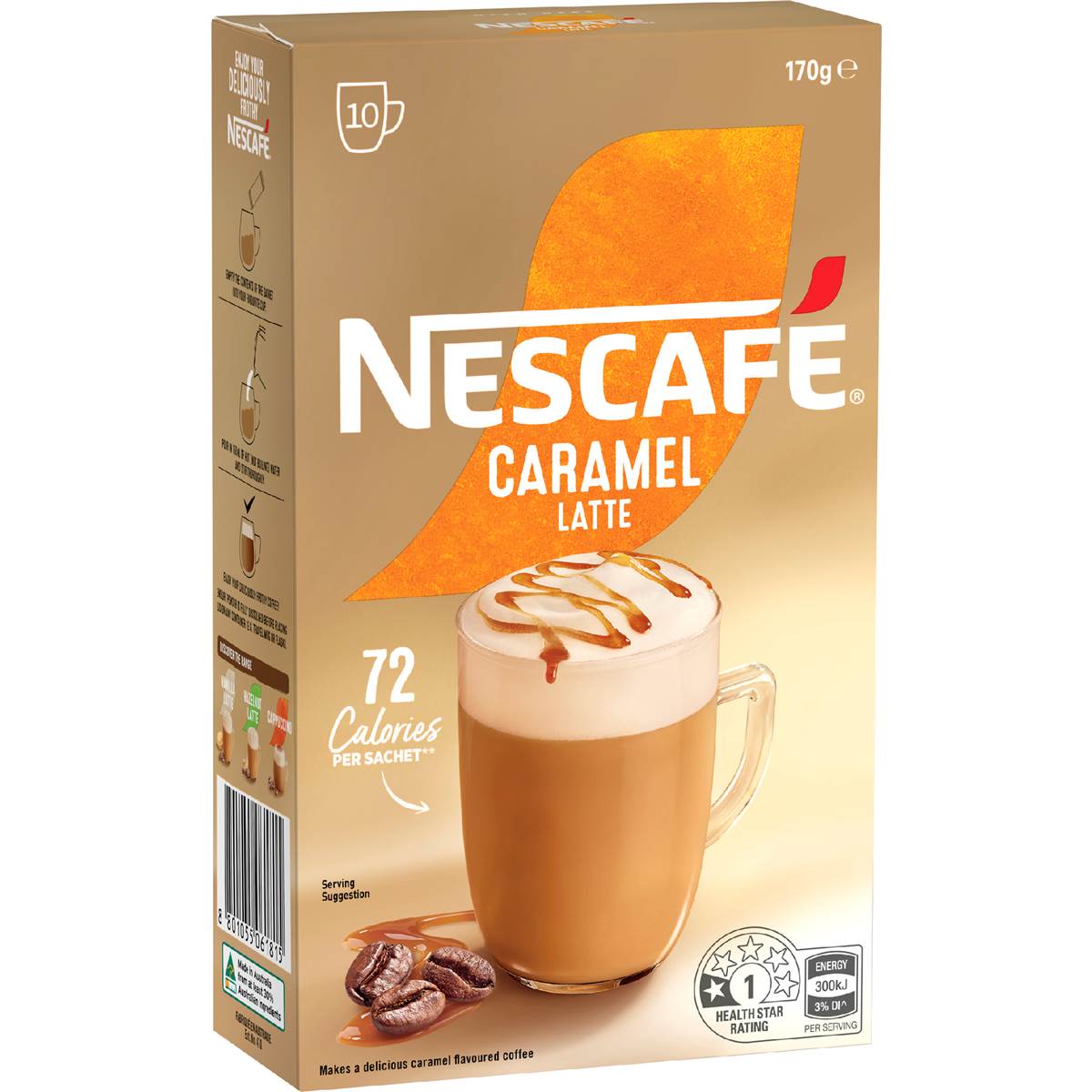 Calories in Nescafe Coffee Mixer Sachets Caramel Latte calcount