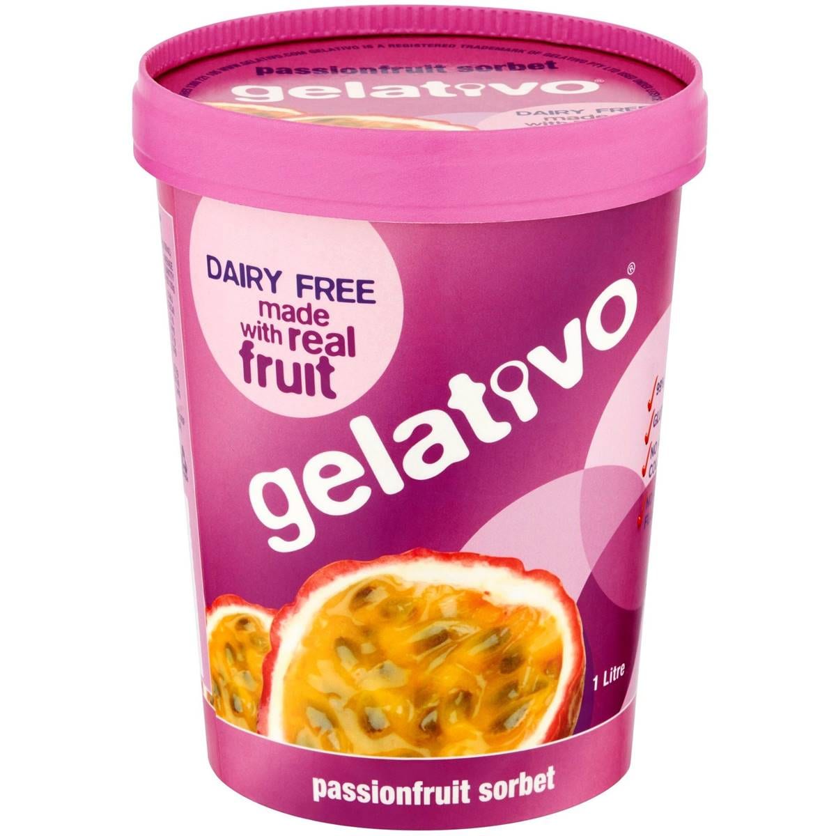 Gelativo Sorbet Tub Passionfruit