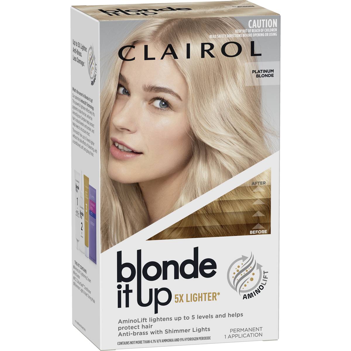 Clairol Blonde It Up Permanent Platinum Blonde Hair Colour each