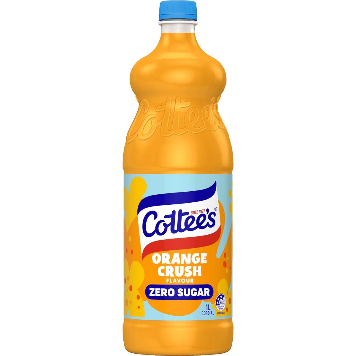 Cottee's Zero Sugar Orange Cordial Orange Crush Sugar Free