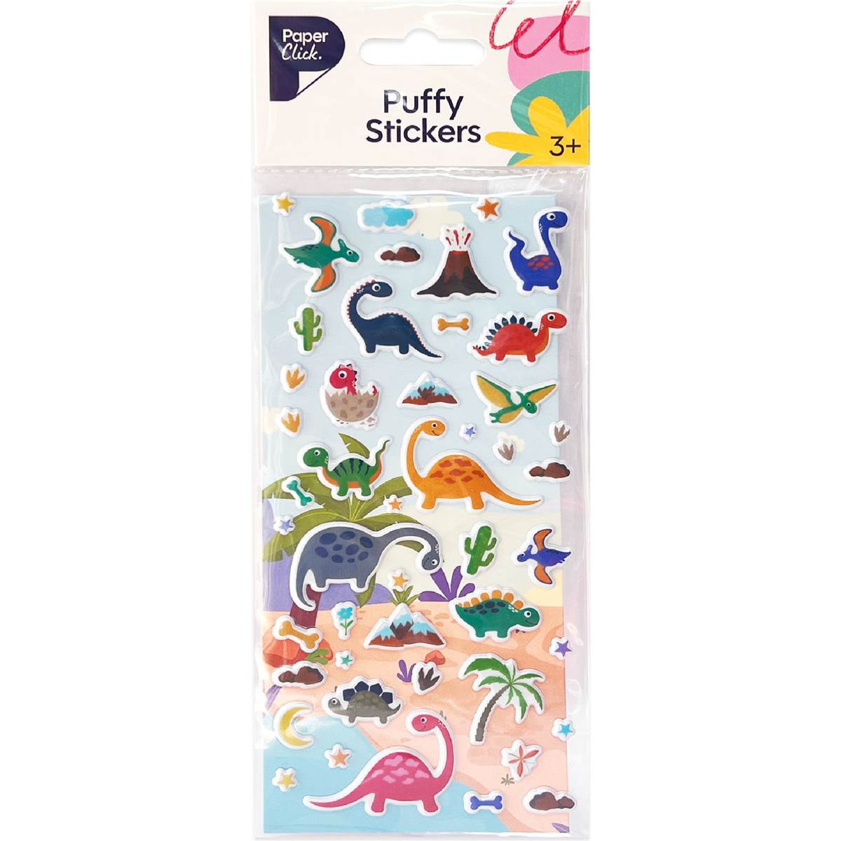Stationery Puffy Stickers Assorted