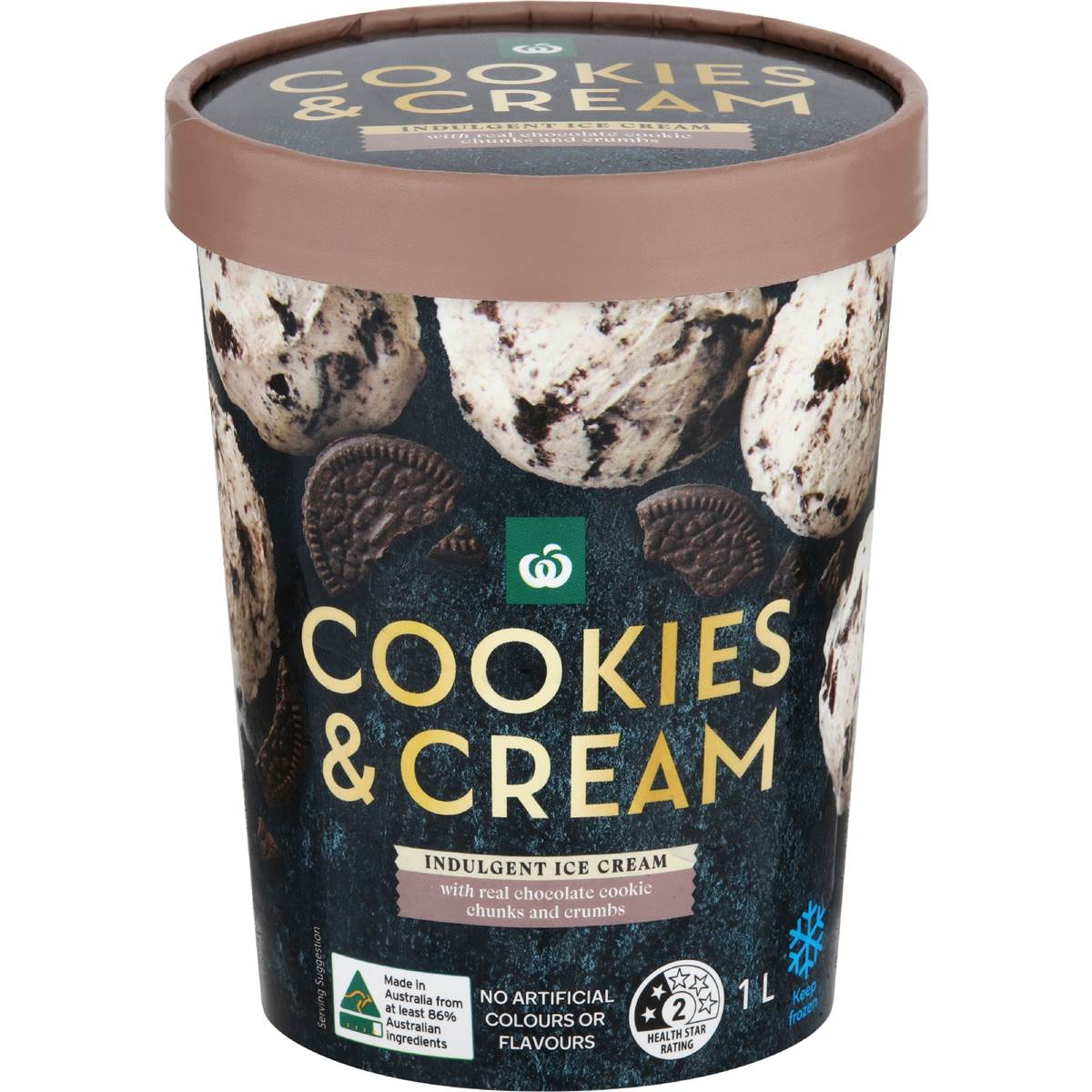 Woolworths Ice Cream Cookies & Cream