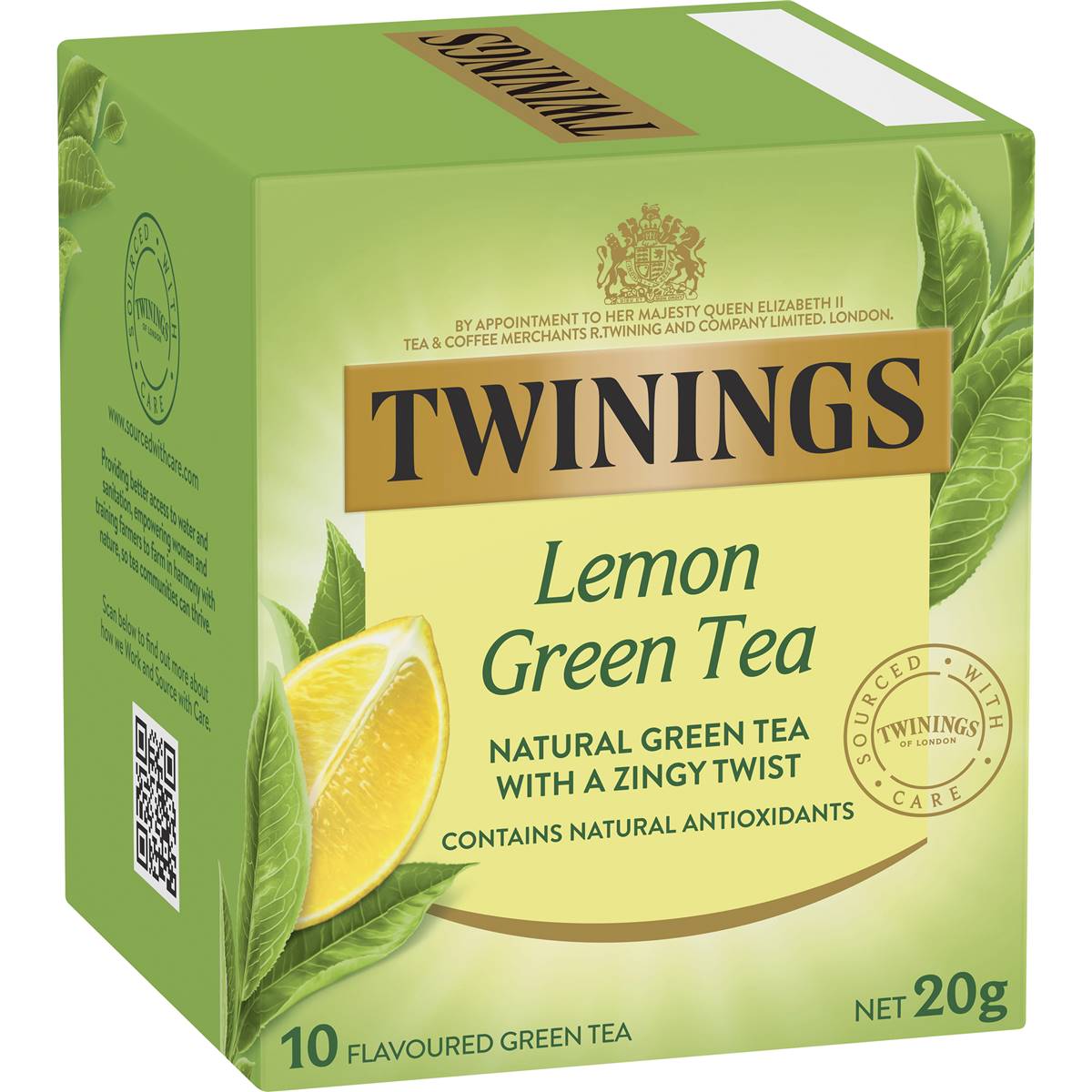 Calories in Twinings Green Tea & Lemon Tea Bags Bags