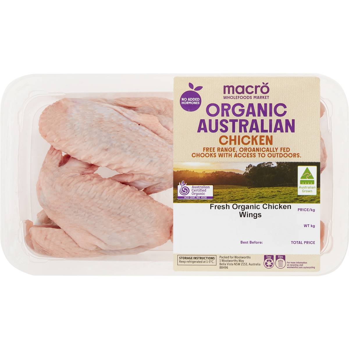 Calories in Macro Organic Chicken Wings calcount