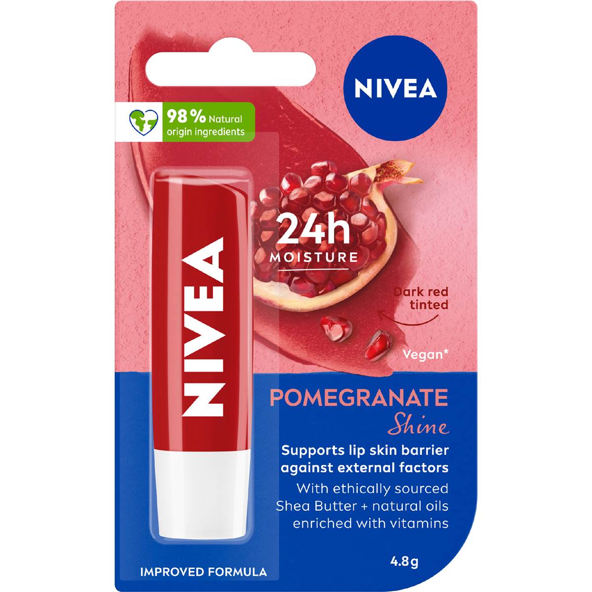 Nivea Pomegranate Shine Lip Balm 4.8g