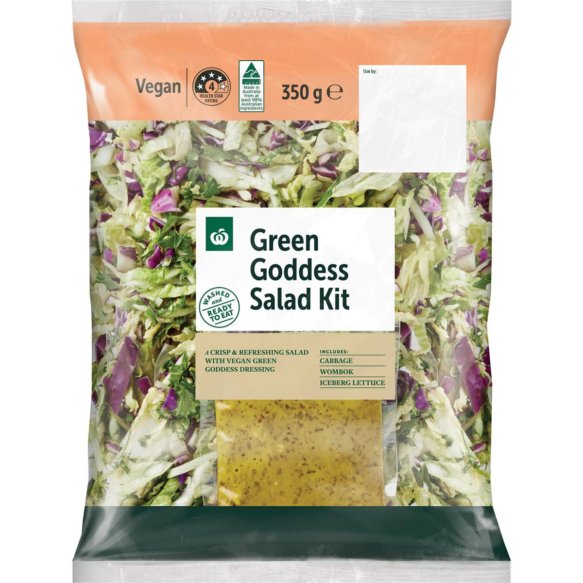 Calories in Coles Kitchen Green Goddess Salad Kit Calorie Counter Australia