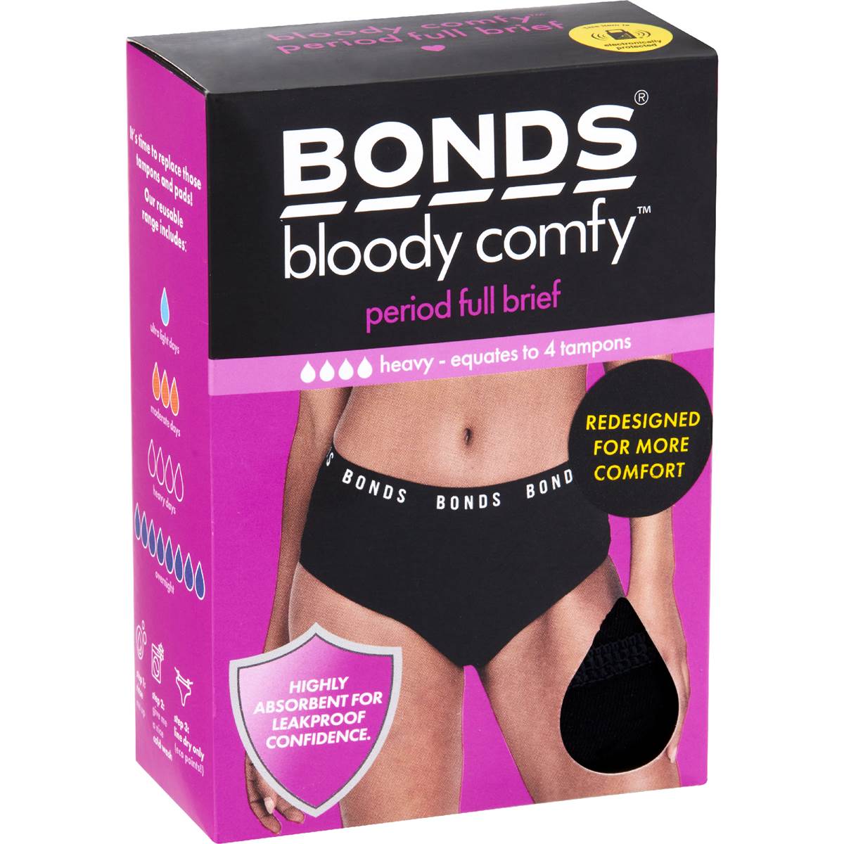 Bonds Bloody Comfy Heavy Full Brief Period Underwear Size 8