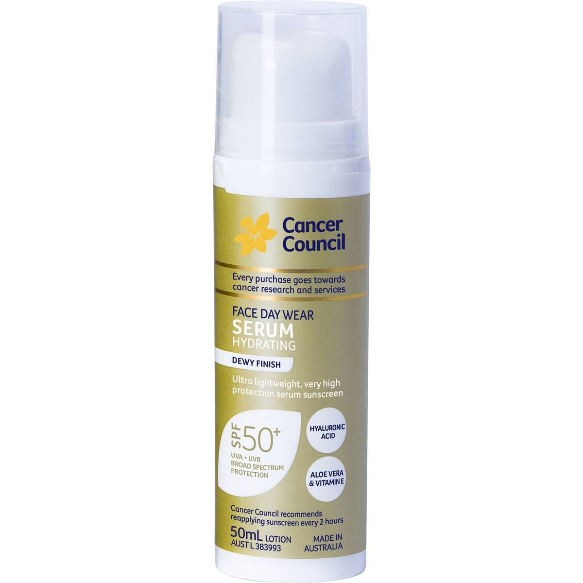 Cancer Council SPF 50+ Face Day Wear Hydrating Sunscreen