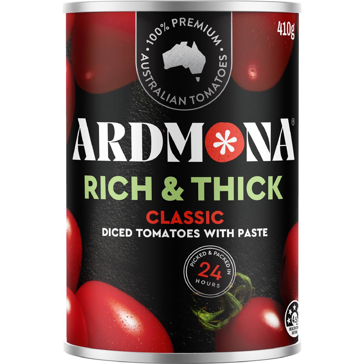 Calories in Ardmona Rich & Thick Classic Finely Chopped Tomatoes