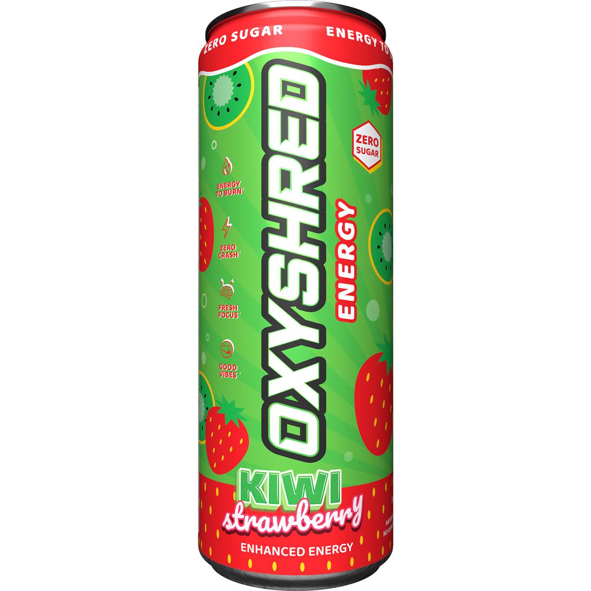 OxyShred Energy Drink Kiwi Strawberry Can 355mL