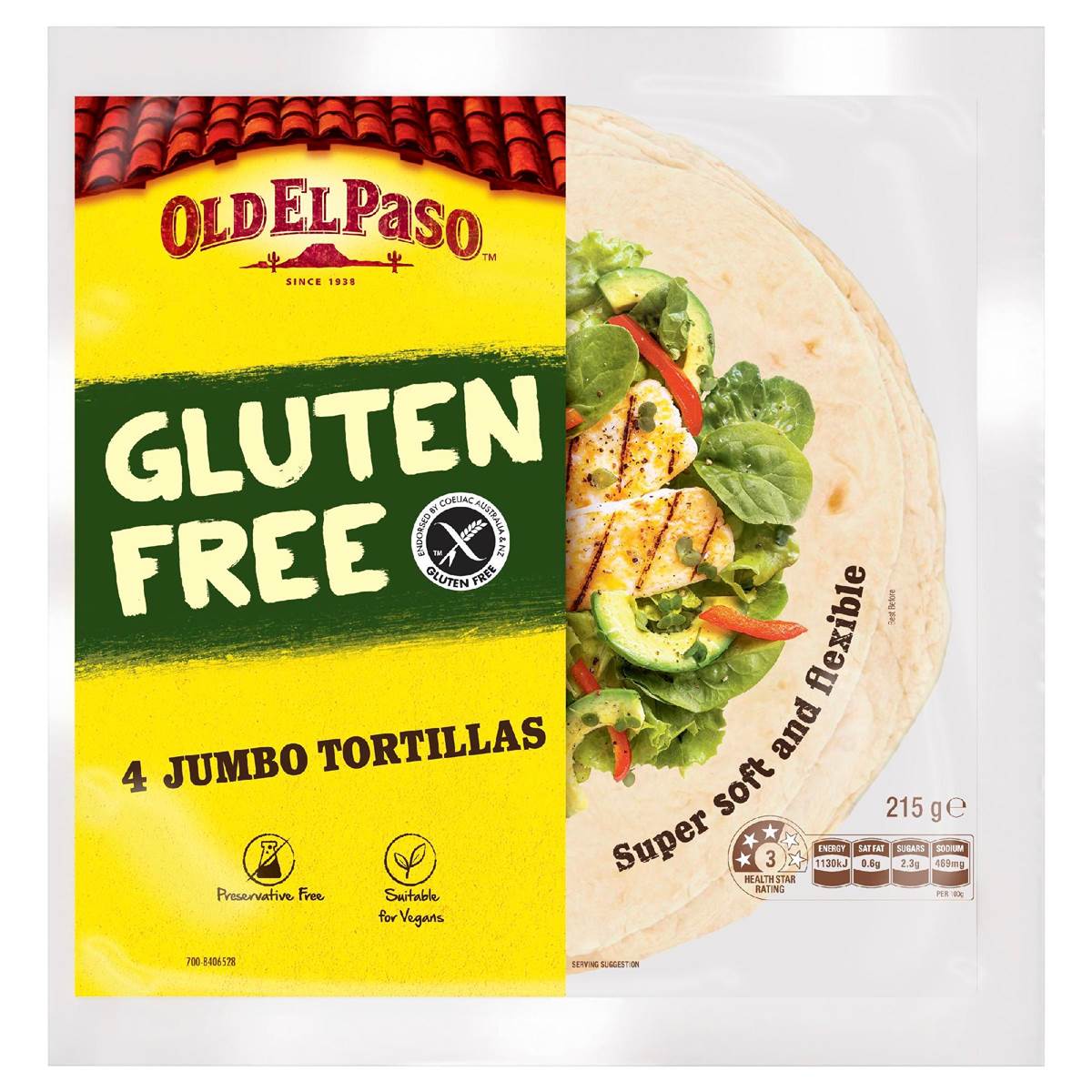 Calories in Old El Paso Jumbo Tortillas calcount