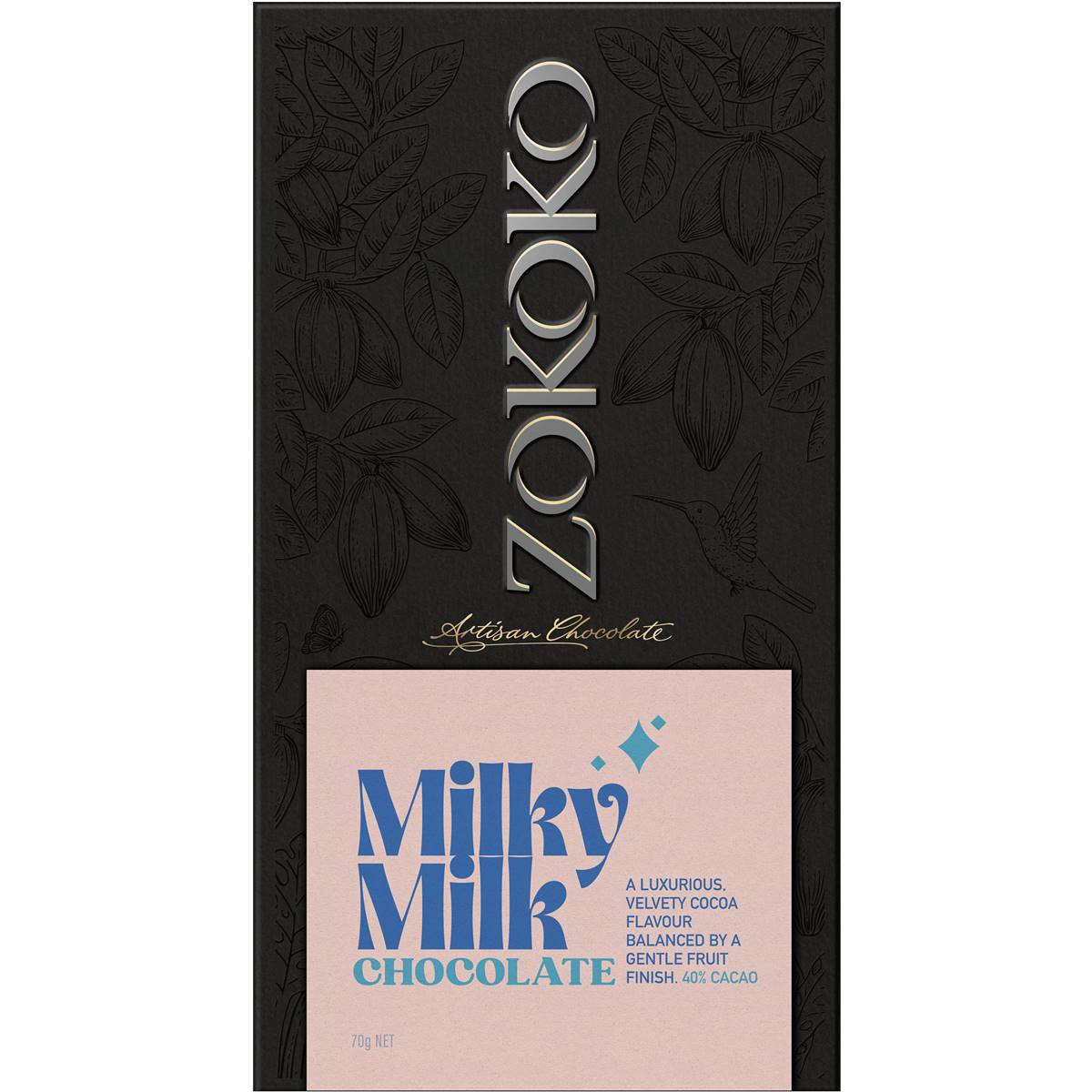Calories in Zokoko Goddess Milk Chocolate Bar