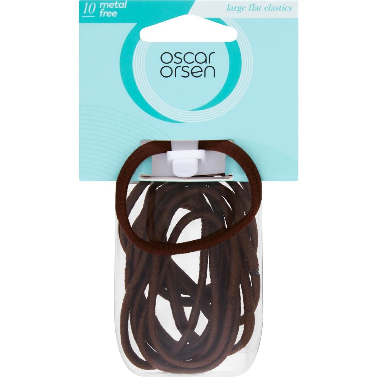 Oscar Orsen Hair Elastic Large Flat Brown