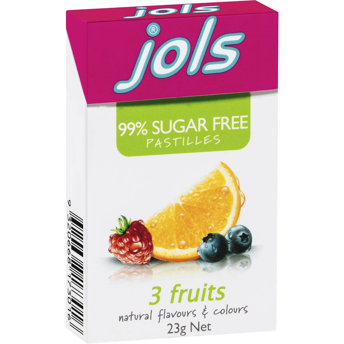 Calories in Jols Sugar Free Pastilles Three Fruits calcount