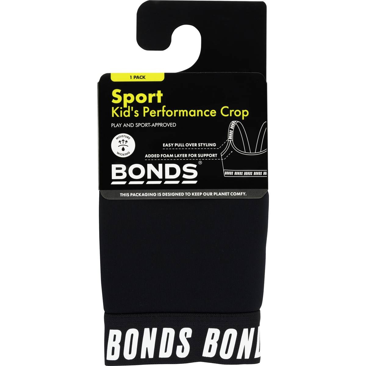 Bonds Kids Performance Crop Size 12-14 Assorted each